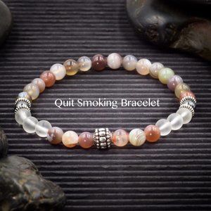Quit Smoking Intention Bracelet | Beaded Bracelet | Handmade to Order